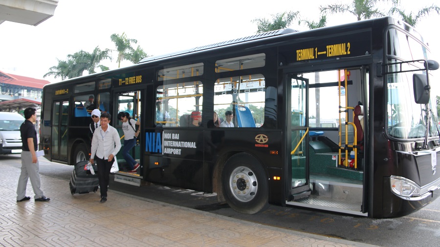 Xe Bus Miễn Phí Trong Sân Bay Nội Bài