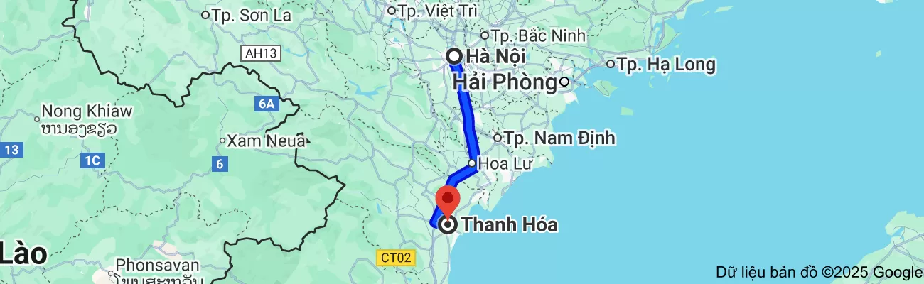 Cách di chuyển từ Hà Nội đi Thanh Hoá