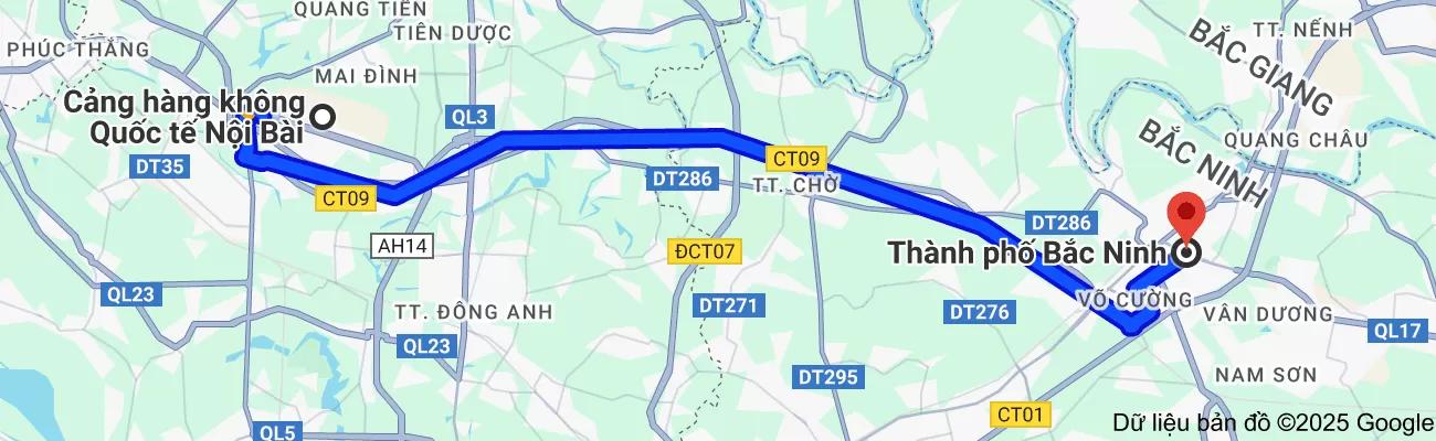 Taxi Nội Bài đi Gia Bình Bắc Ninh