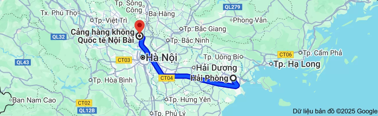 Xe Taxi Nội Bài đi Cát Bi Hải Phòng