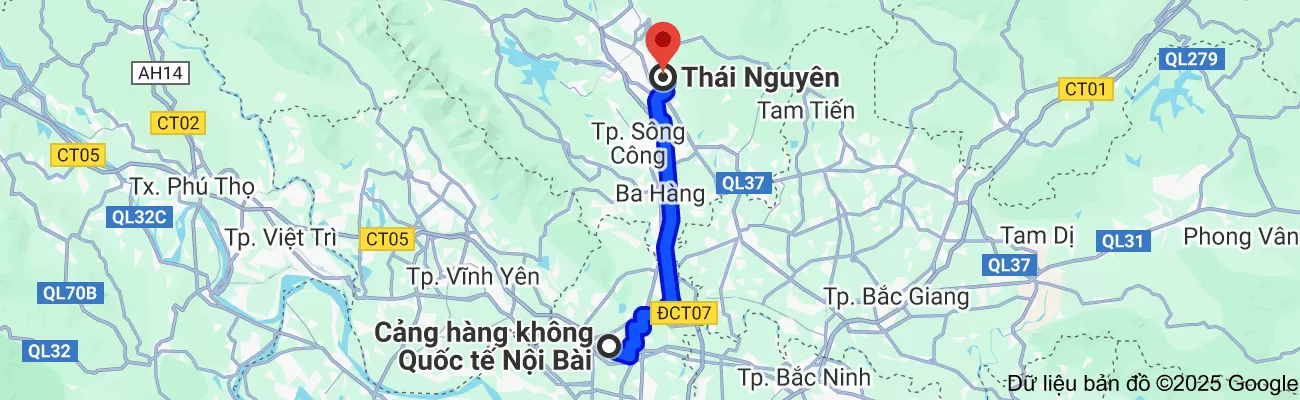 Taxi Nội Bài đi Đồng Hỷ Thái Nguyên