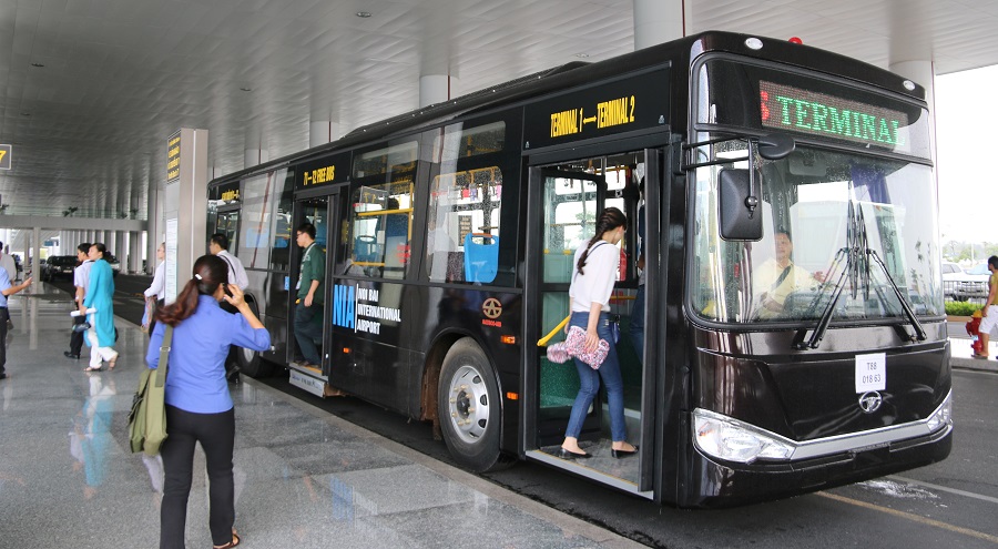 Xe Bus Miễn Phí Trong Sân Bay Nội Bài
