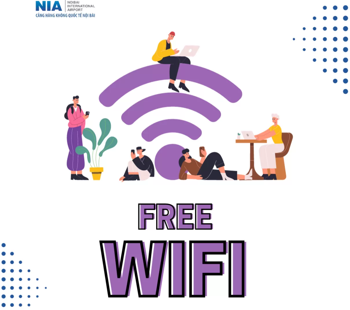 Wifi Miễn phí trong Sân Bay Nội Bài