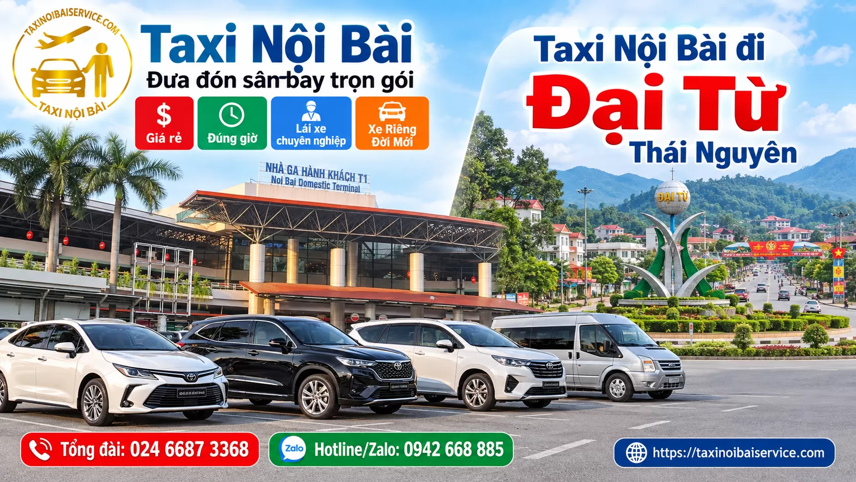 Taxi Nội Bài đi Đại Từ Thái Nguyên Giá Rẻ