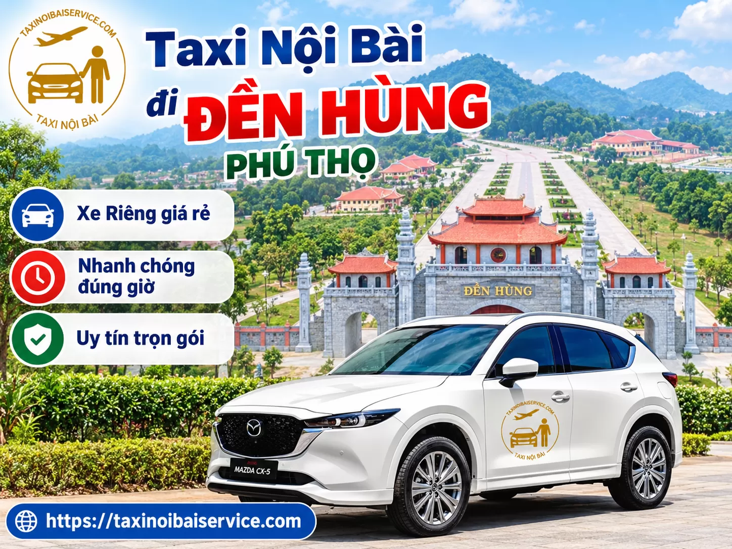 Taxi Nội Bài đi Phú Thọ Giá Rẻ
