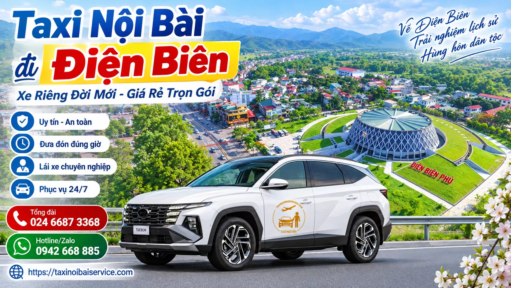 Taxi Nội Bài đi điện Biên