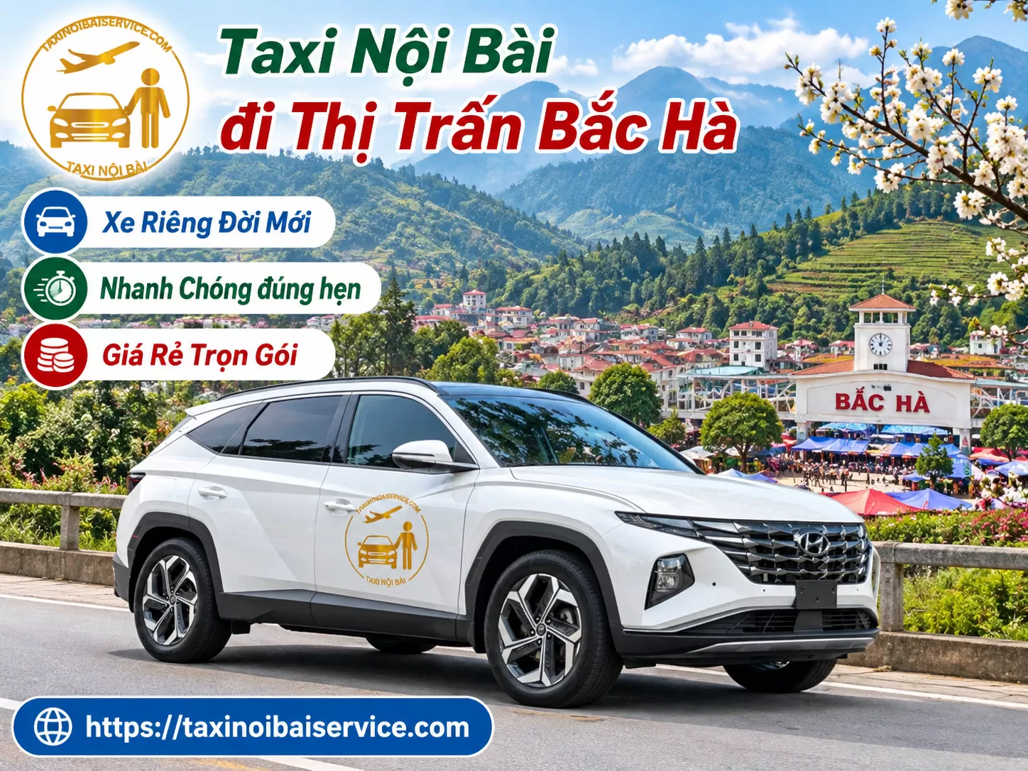 Taxi Nội Bài đi Bắc Hà Lào Cai trọn gói giá rẻ
