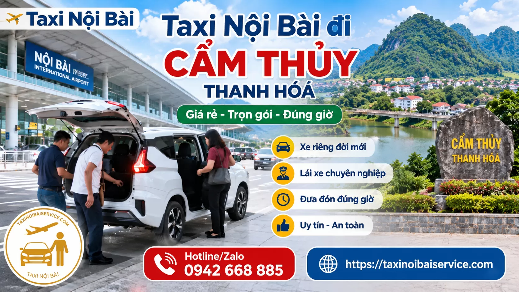 Taxi Nội Bài đi Cẩm Thủy Thanh Hóa Giá Rẻ