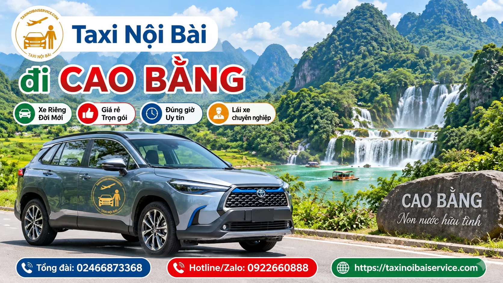 Taxi Hà nội đi Cao Bằng trọn gói, giá rẻ | Ưu đãi lớn