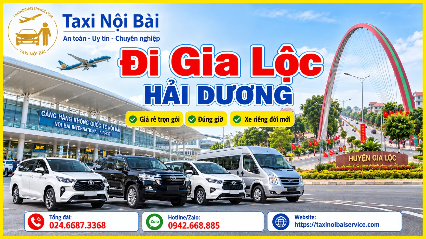 Taxi Nội Bài đi Gia Lộc Hải Dương giá rẻ