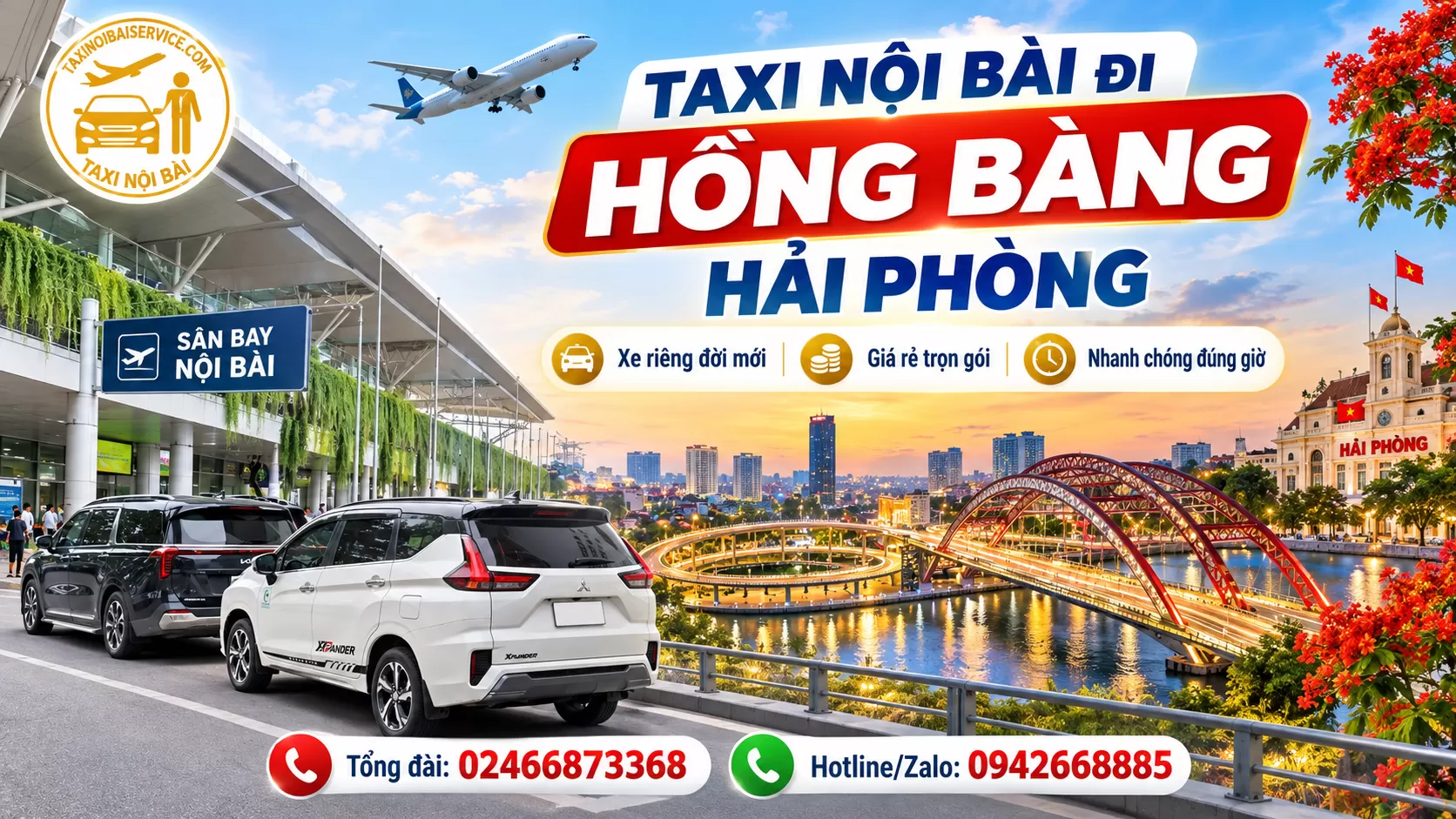 Taxi Nội Bài đi Hồng Bàng Hải Phòng Giá Rẻ