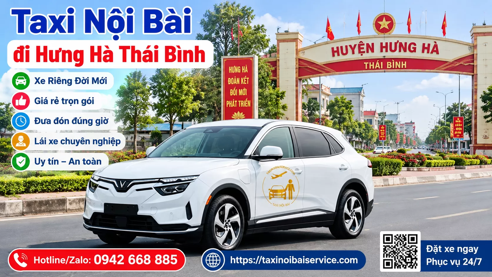 Taxi Nội Bài đi Hưng Hà Thái Bình Giá Rẻ