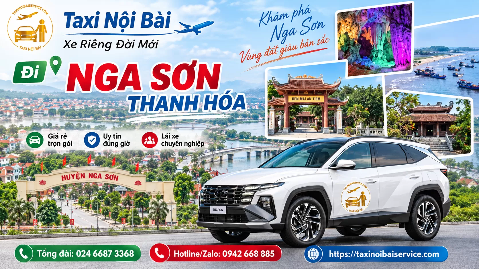 Taxi Nội Bài đi Nga Sơn Thanh Hoá trọn gói chỉ từ 1tr2