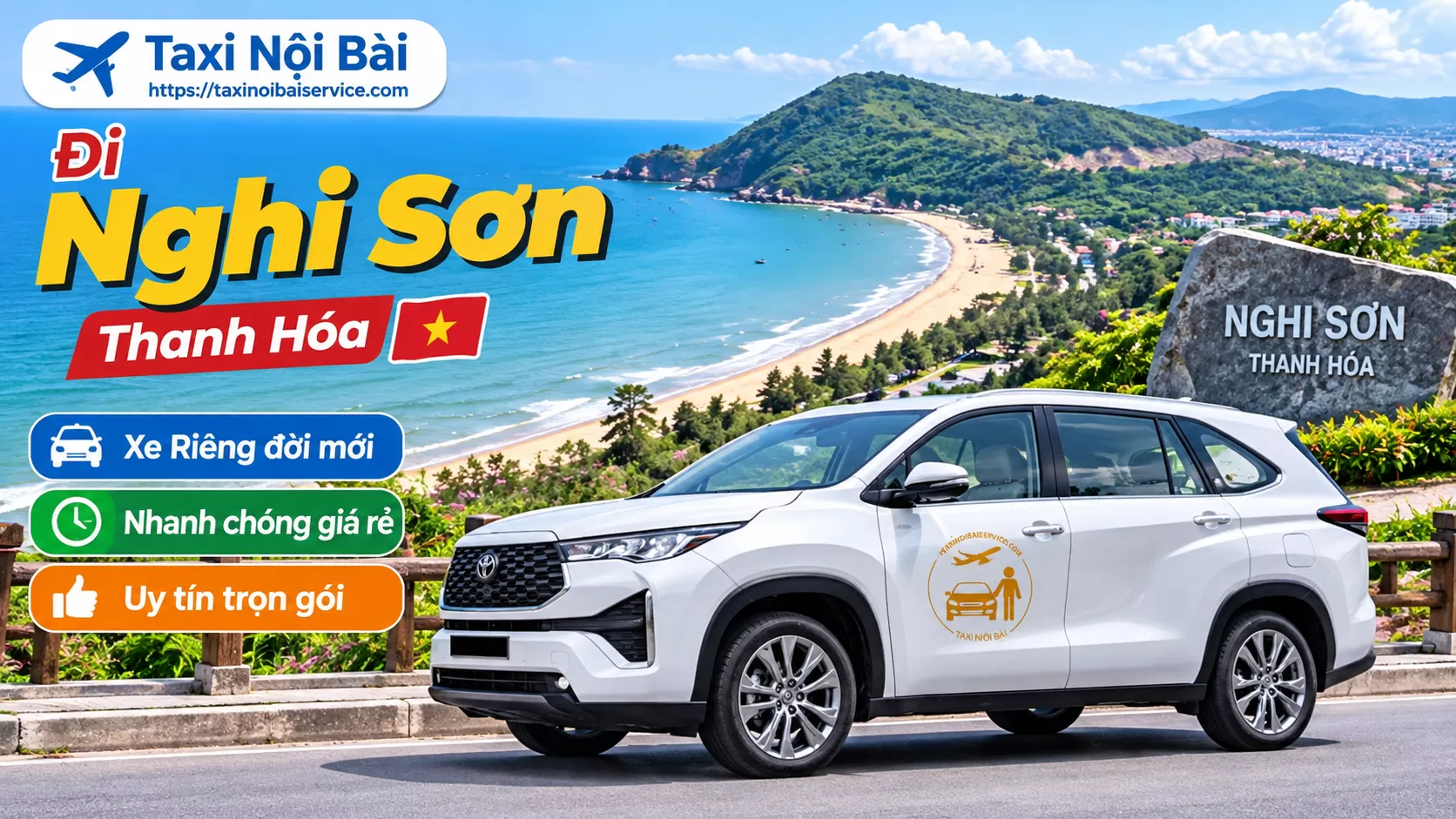 Taxi Nội Bài đi Nghi Sơn Thanh Hoá giá rẻ Uy Tín