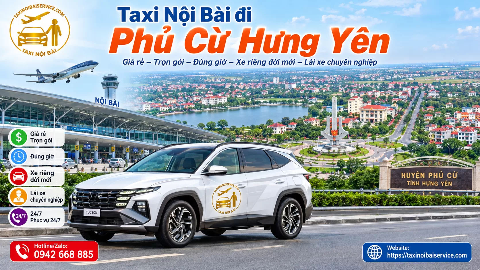 Taxi Nội Bài đi Phủ Cừ Hưng Yên