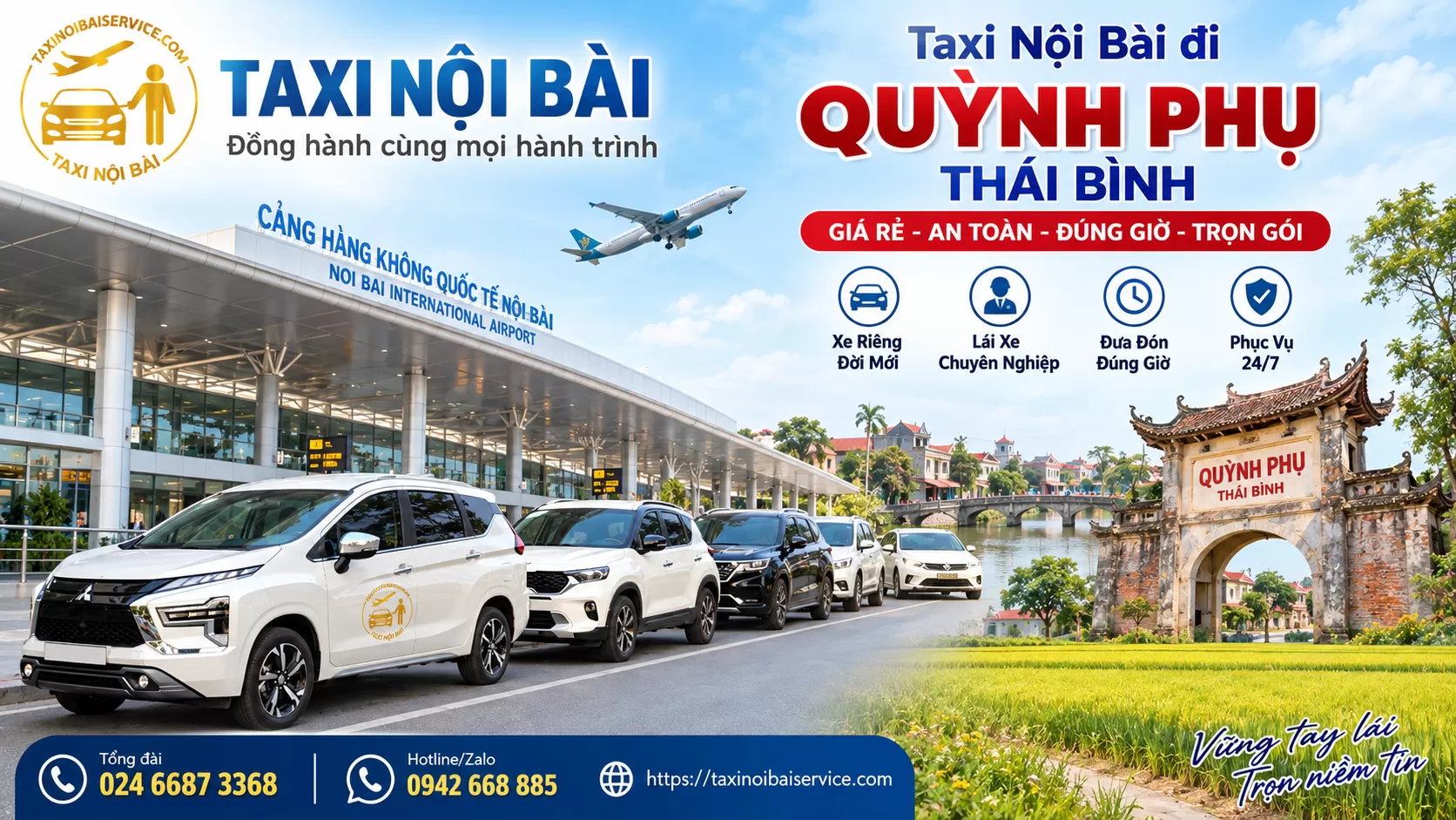 Taxi Nội Bài đi Quỳnh Phụ Thái Bình Giá Rẻ