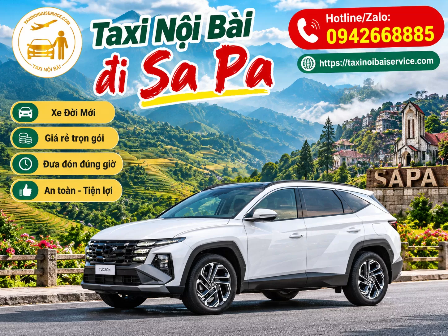 Taxi Nội Bài đi Sapa Giá Rẻ