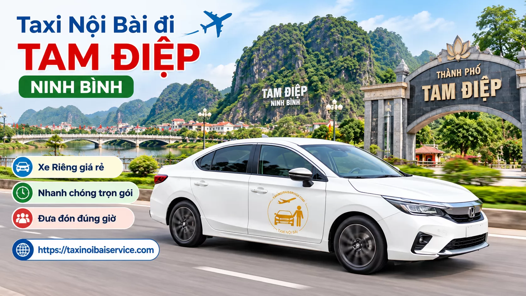 Taxi Nội Bài đi Tam Điệp Ninh Bình Giá Rẻ