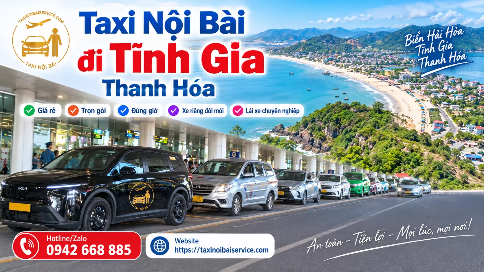 Taxi Nội Bài đi Tĩnh Gia Thanh Hóa giá rẻ, ưu đãi Trọn gói