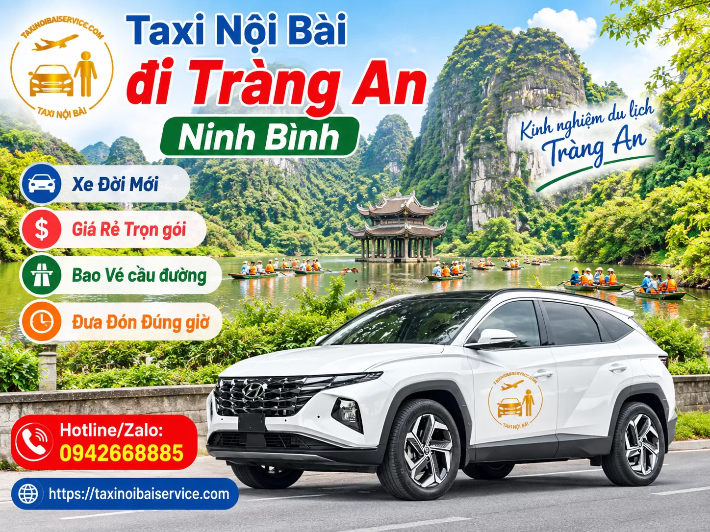 Taxi Nội Bài đi Tràng An Ninh Bình Giá Rẻ