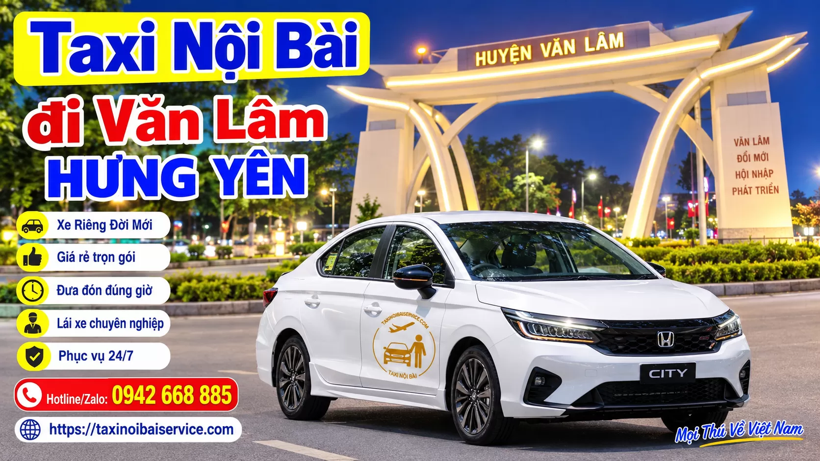 Taxi Nội Bài đi Văn Lâm Hưng Yên