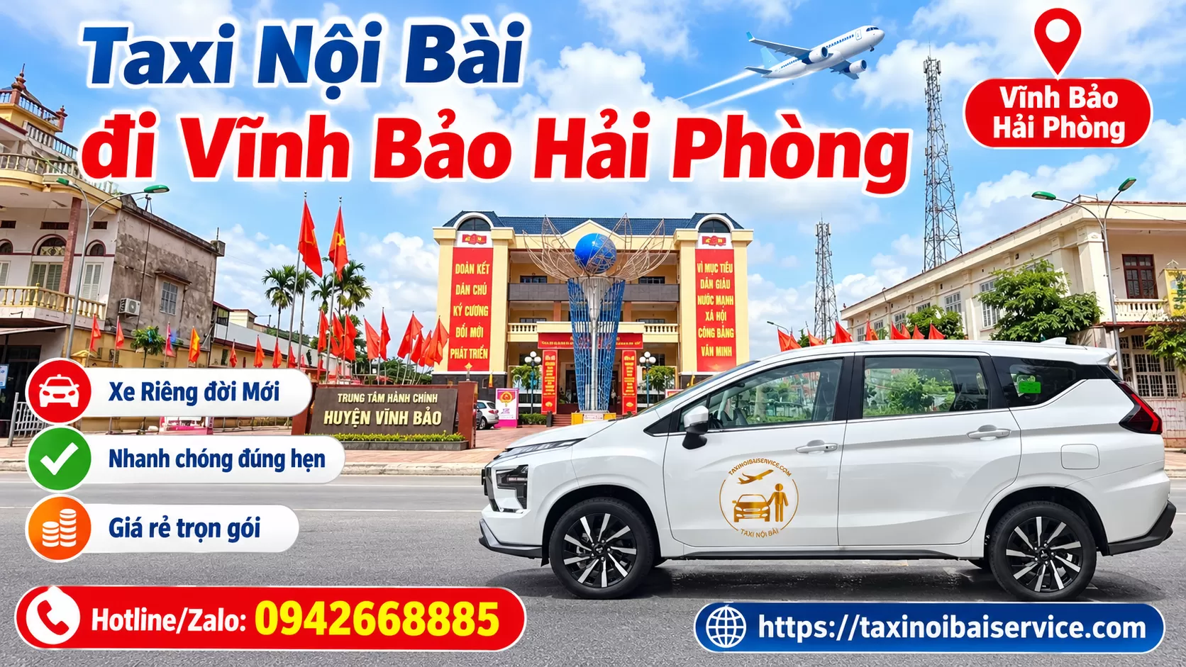 Taxi Nội Bài đi Vĩnh Bảo Hải Phòng Giá Rẻ