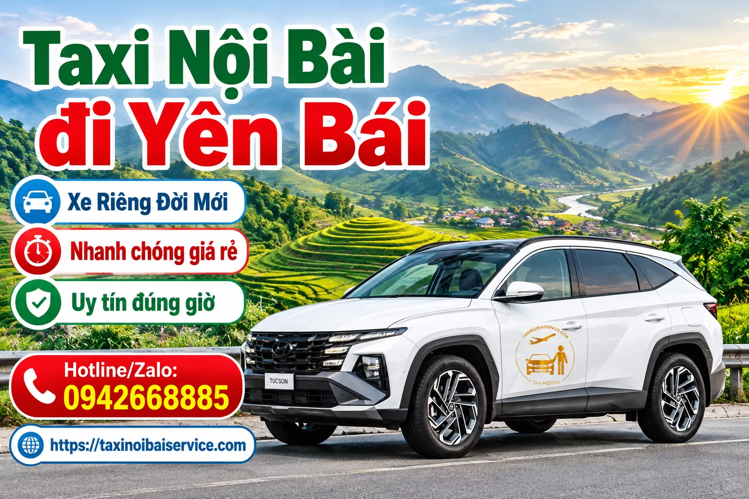 Taxi Nội Bài đi Yên Bái giá rẻ