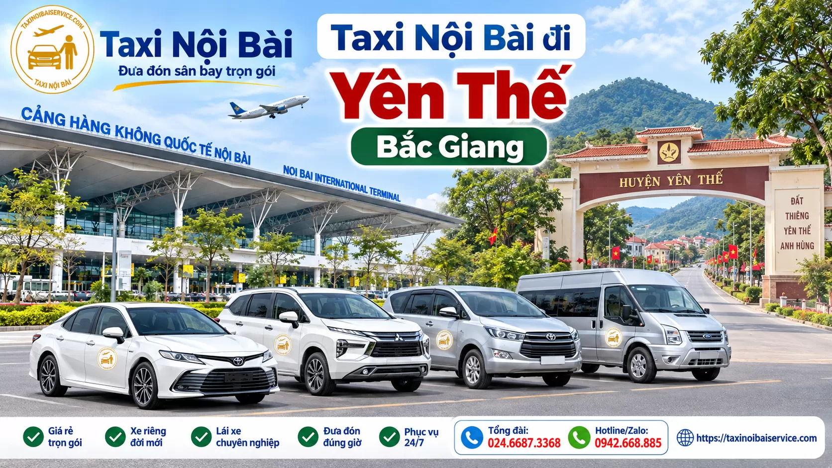 Taxi Nội Bài đi Yên Thế Bắc giang
