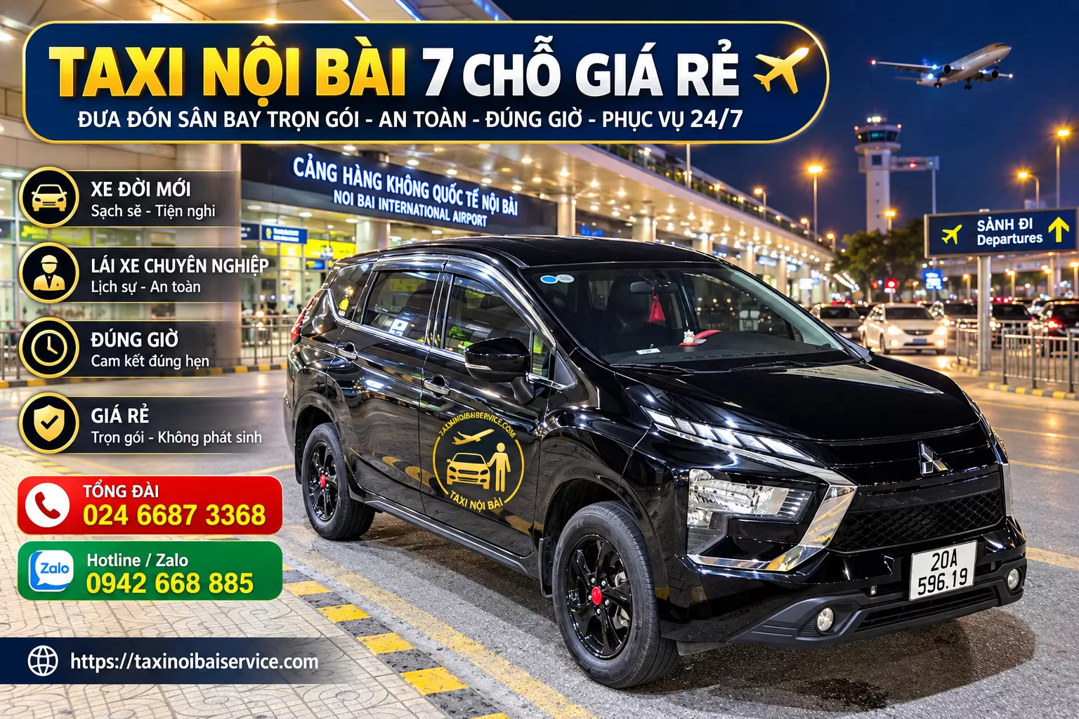 Thuê Xe 7 Chỗ đi Sân Bay Nội Bài